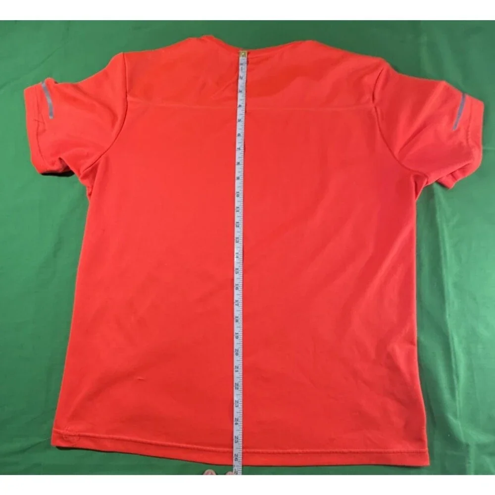 Adidas Running Men’s T-Shirt Neon Orange Reflective Athletic Size Large